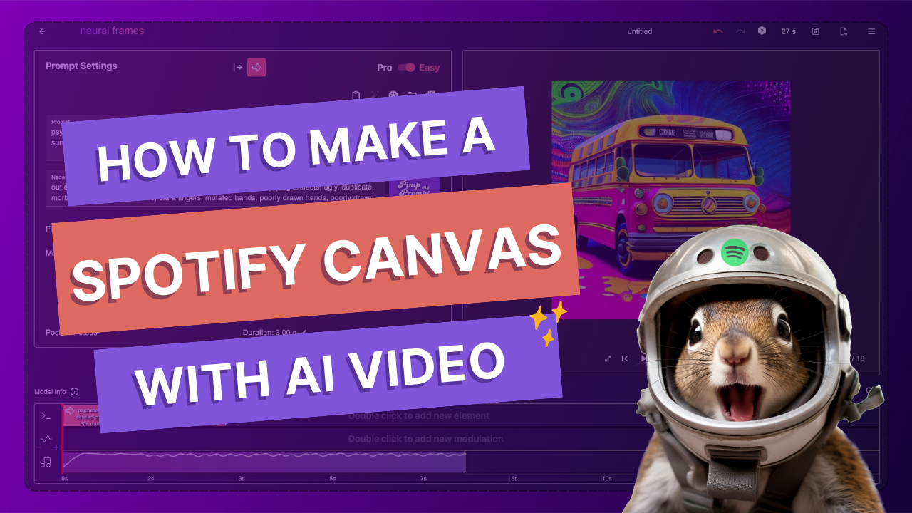 Header image for Spotify Canvas + Neural Frames article